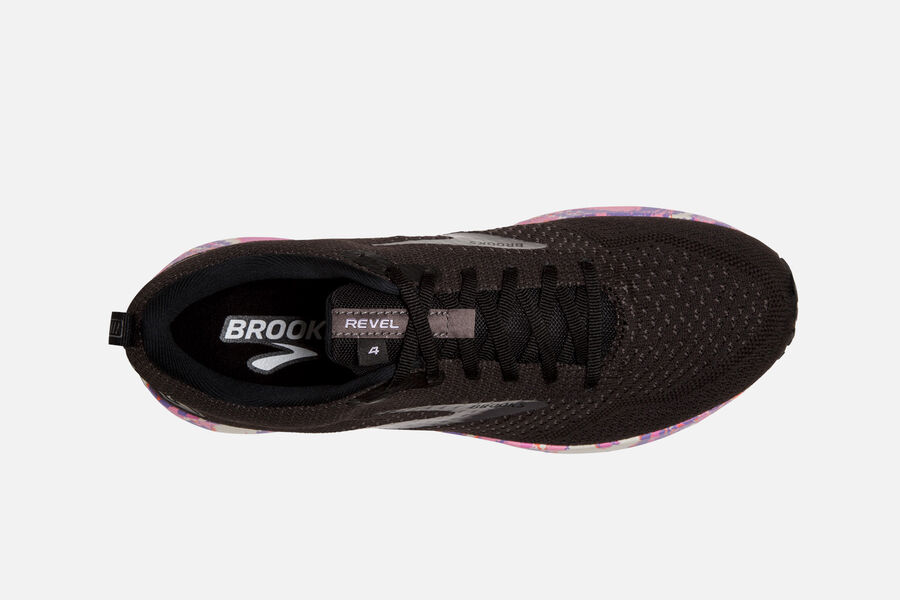 Brooks Israel Revel 4 Road Running Shoes Mens - Black - UXT-639705